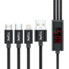 کابل تبدیل USB به MicroUSB/ Lightning/ Type-C تپک مدل AC36