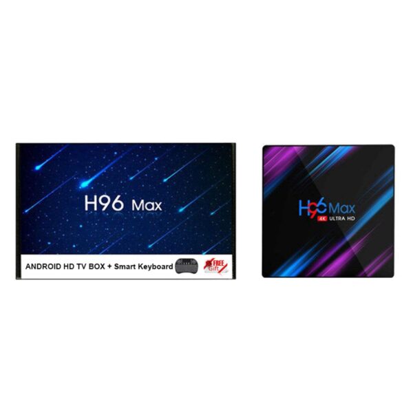 اندروید باکس H96 max مدل 4G32G به همراه کیبورد هوشمند