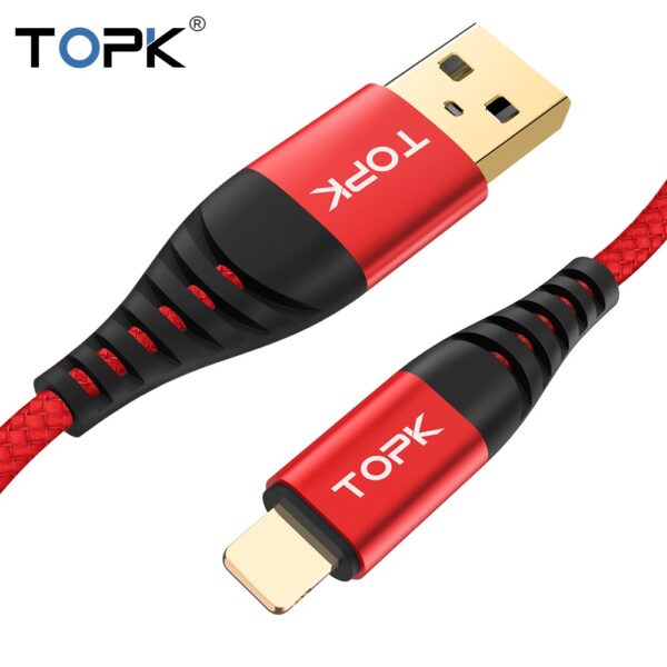 کابل تبدیل USB به لایتنینگ TOPK مدل L1