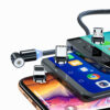 کابل تبدیل USB به MicroUSB USB-C لایتنینگ مدل 540 طول 1 متر