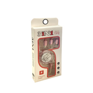 کابل تبدیل USB به MicroUSB USB-C لایتنینگ مدل 3in1 طول 1 متر