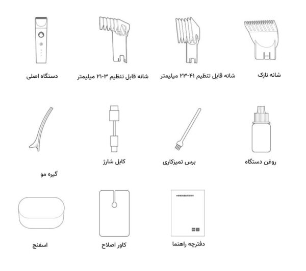 ماشین اصلاح سر و صورت بی سیم میجیا مدل LFQ02KL