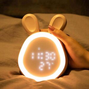 چراغ خواب و ساعت رومیزی مدل Rabbit