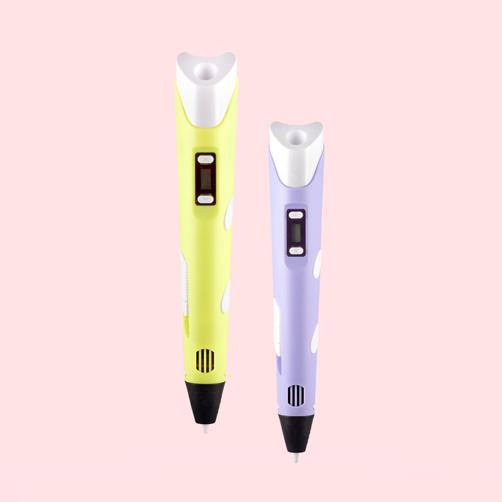 قلم طراحی سه بعدی 3DPEN-2 رنگ زرد و بنفش