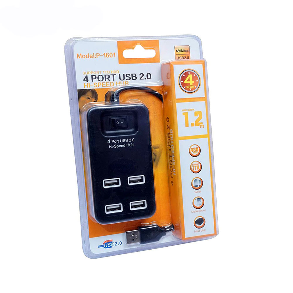 جعبه-هاب-USB-2.0-چهار-پورت-HI-SPEED-مدل-P-1601