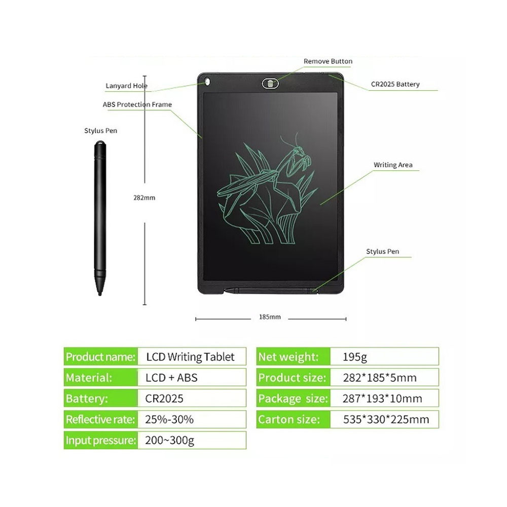 مشخصات-کاغذ-دیجیتالی-8.5-اینچی-مدل-LCD-Tablet