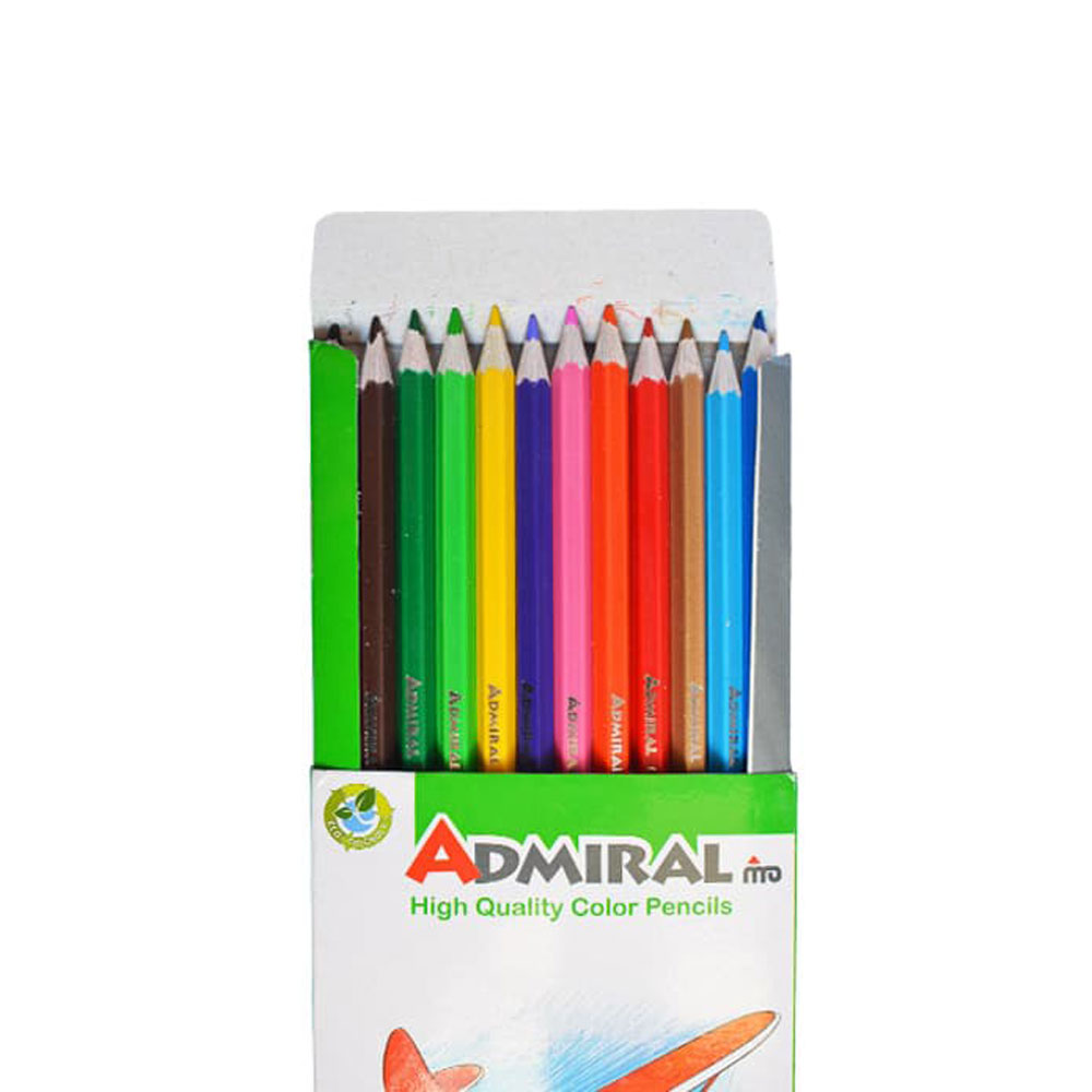 مداد-رنگی-12-رنگ-آAdmiral-جعبه-مقوایی