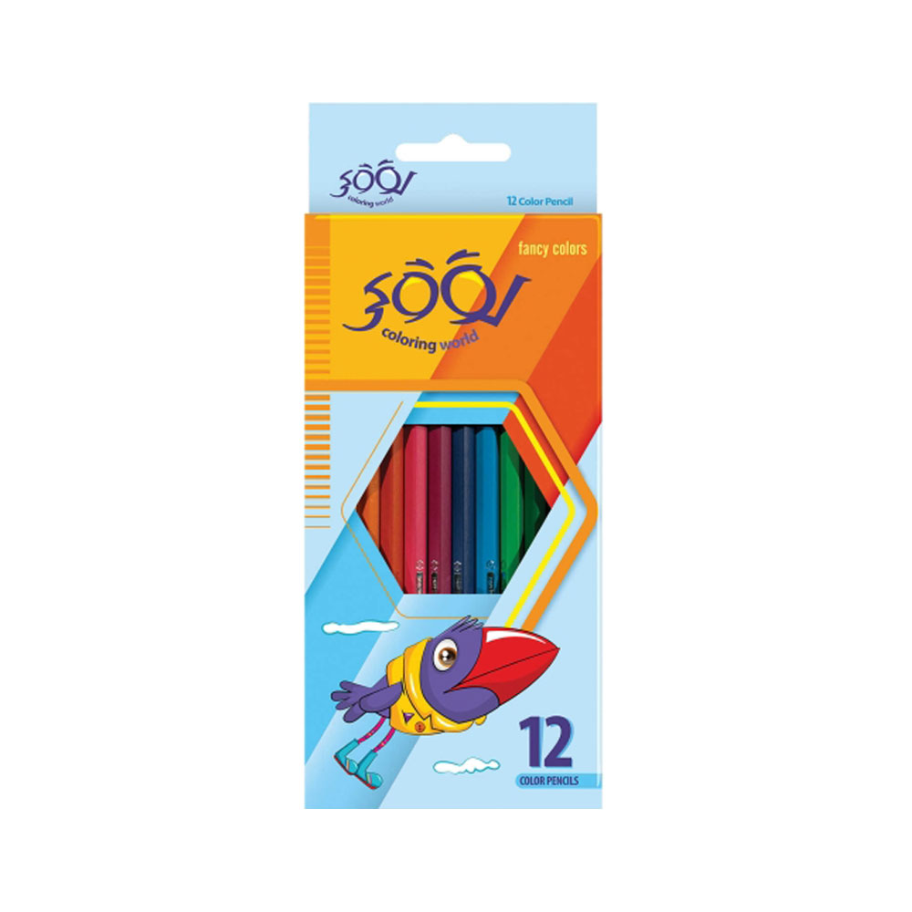 مداد-رنگی-12-رنگ-لوکی-جعبه-مقوایی-طرح-کلاغ