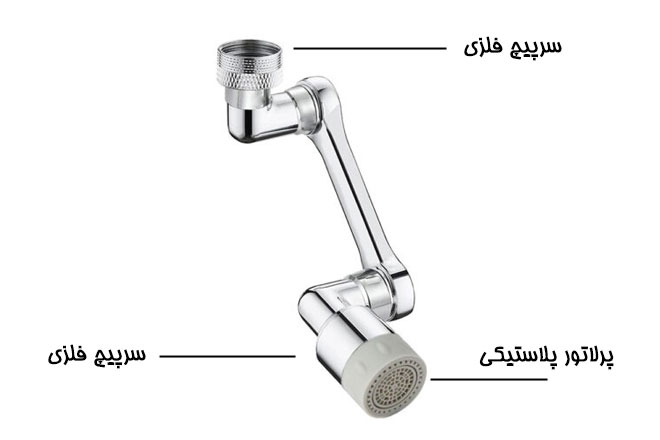 سرشیر آب مدل مفصلی بازویی مدل تمام فلزی 