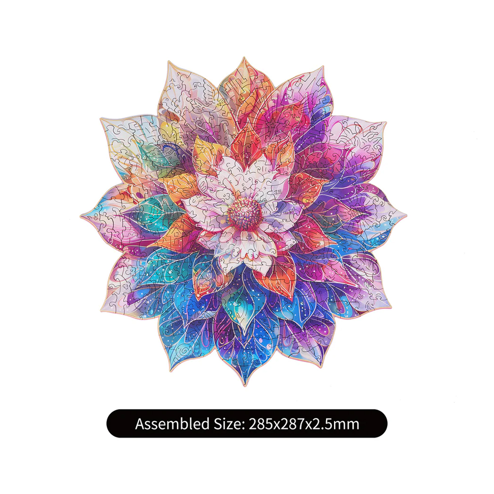 پازل-چوبی-رووود-مدل-mystic-mandala-flower(4) پازل چوبی رووود مدل Mystic Mandala Flower