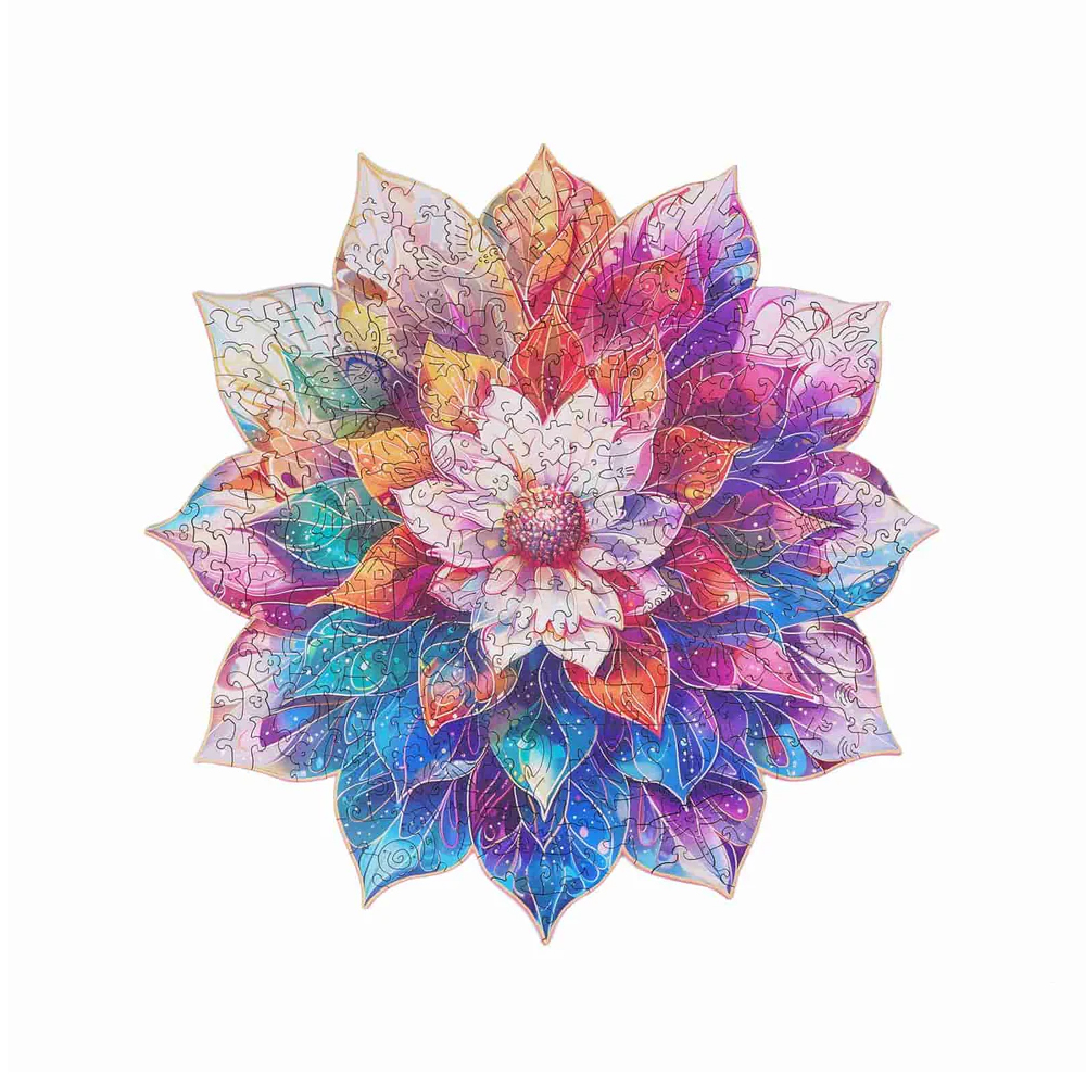 پازل-چوبی-رووود-مدل-mystic-mandala-flower(6) پازل چوبی رووود مدل Mystic Mandala Flower