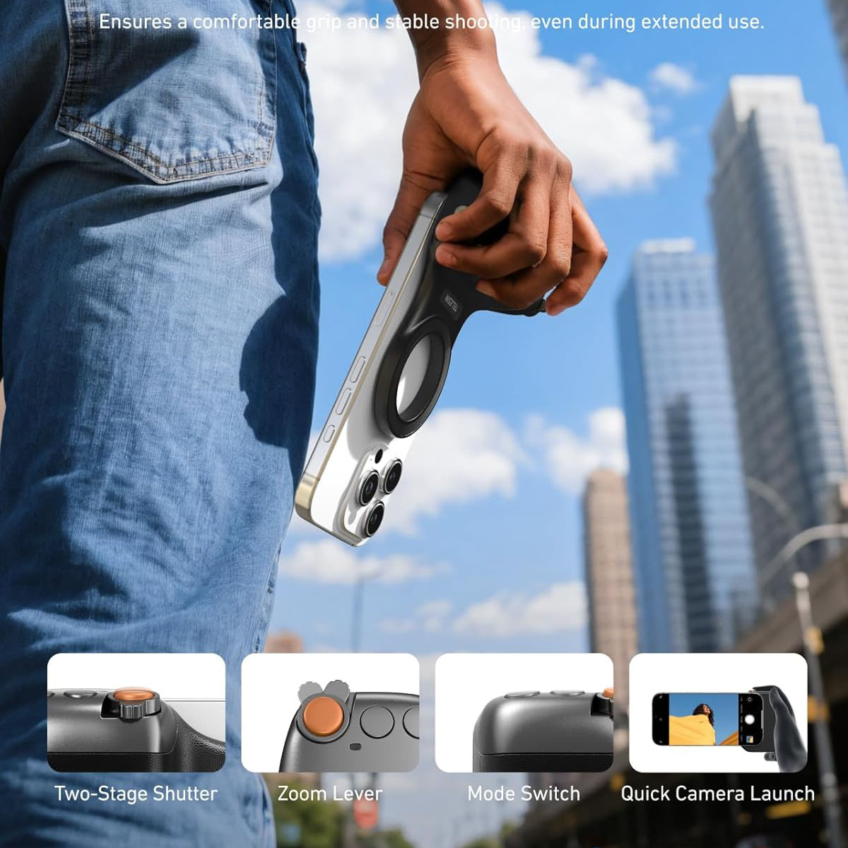 شاتر-مگنتی-عکاسی-موبایل-telesin-مدل-magnetic-grip-2-11 شاتر مگنتی عکاسی موبایل TELESIN مدل Magnetic Grip 2