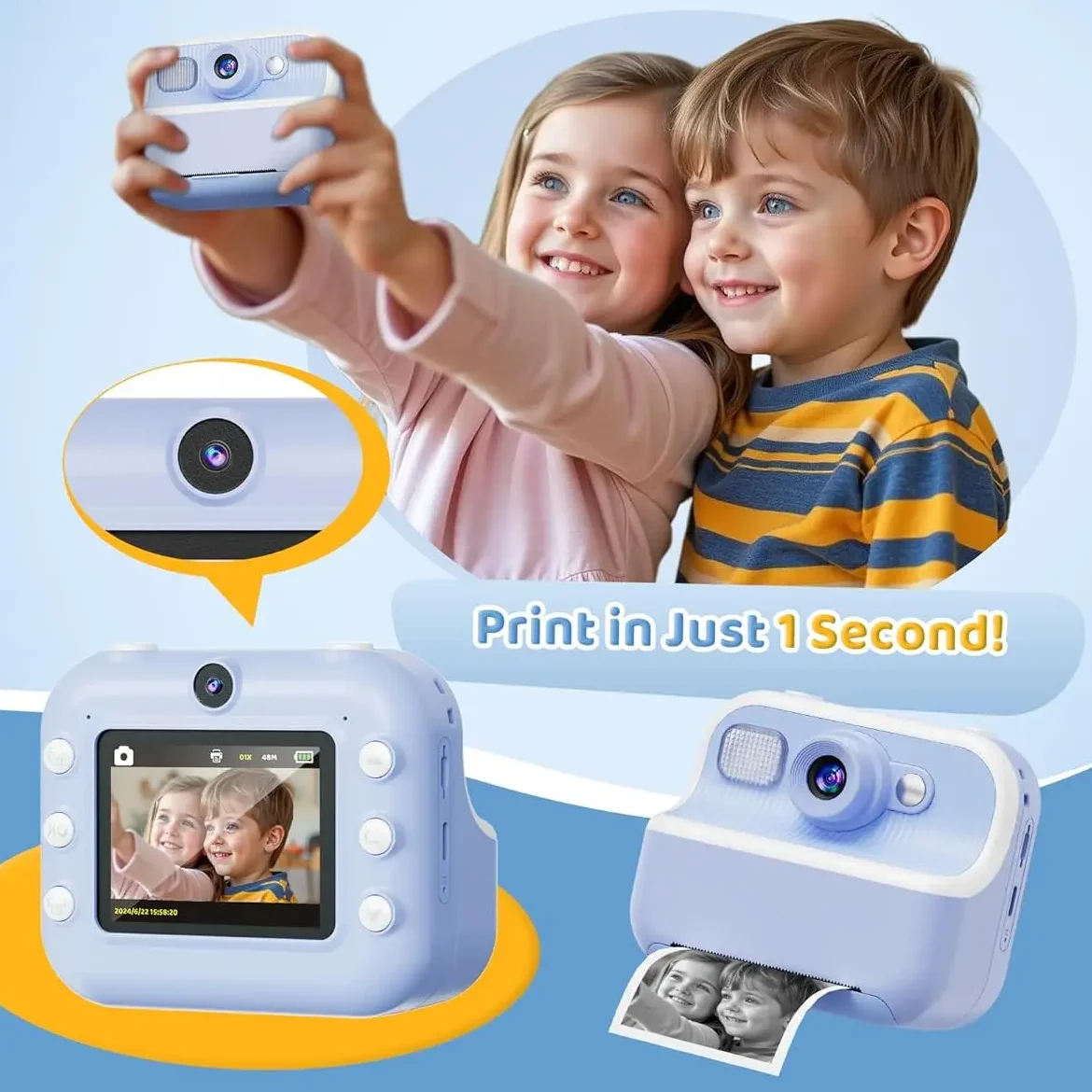 kx_1601385909021-4 دوربین آموزشی M8 Kids Learning Printing Camera مدل پرینتر برای کودکان (ارسال 15 روز کاری)