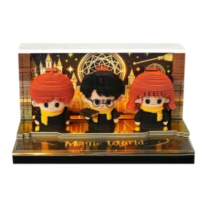 تقویم رومیزی 3D Memo Pad مدل Hary Wizard Magic Team Castle Owl (ارسال 15 روز کاری)