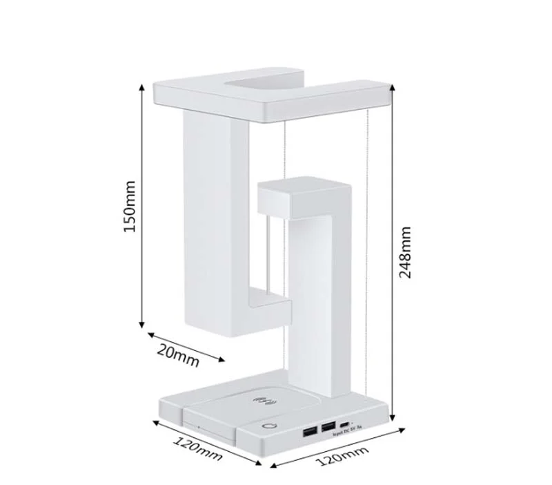 kx_1601733969581-5 چراغ مطالعه LED چندکاره شناور با ایستگاه شارژ بیسیم و کنترل لمسی (ارسال 15 روز کاری)