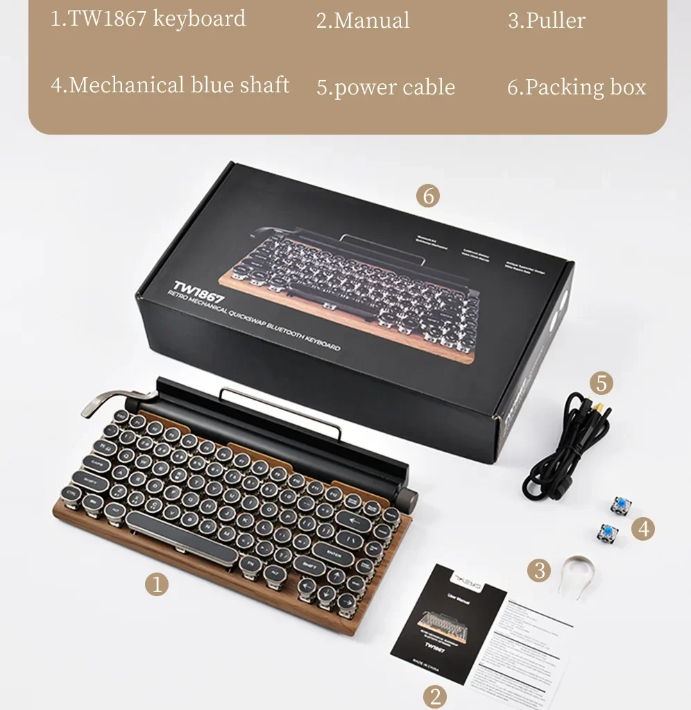 kx_1600374435231-5 کیبورد مکانیکی بیسیم Retro Punk مدل FAAC1095 (ارسال 15 روز کاری)