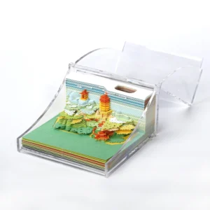 دفتر یادداشت کاغذی سه‌بعدی برش لیزری با طراحی معماری سنتی چینی (ارسال 15 روز کاری)